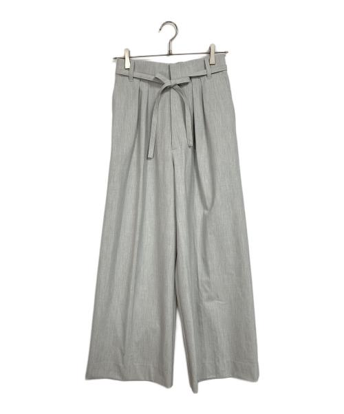 shirocon（シロコン）shirocon (シロコン) ウエストリボンダブルタックパンツ グレー サイズ:38の古着・服飾アイテム