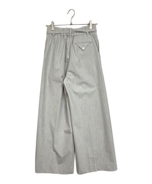 shirocon（シロコン）shirocon (シロコン) ウエストリボンダブルタックパンツ グレー サイズ:38の古着・服飾アイテム