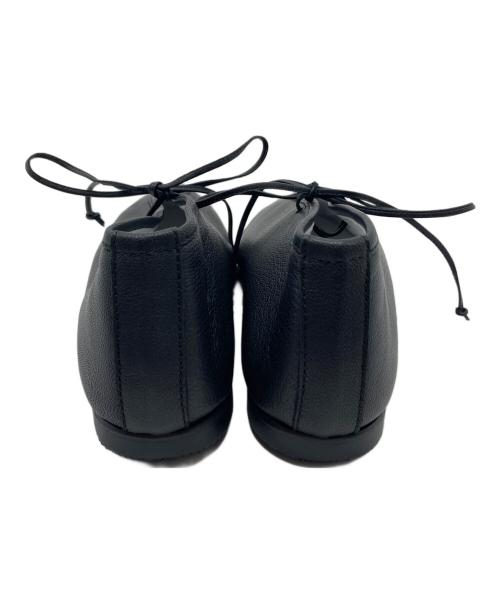 SUI（スイ）SUI (スイ) LACE UP BALLET レースアップバレエシューズ　フラットシューズ　日本製　北欧、暮らしの道具店 ブラック サイズ:22 1/2の古着・服飾アイテム