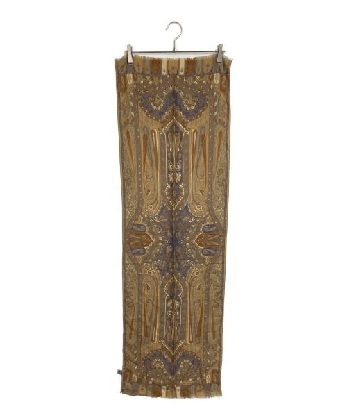 ETRO（エトロ）ETRO (エトロ) ストール　総柄　イタリア製 ベージュ サイズ:実寸参照の古着・服飾アイテム
