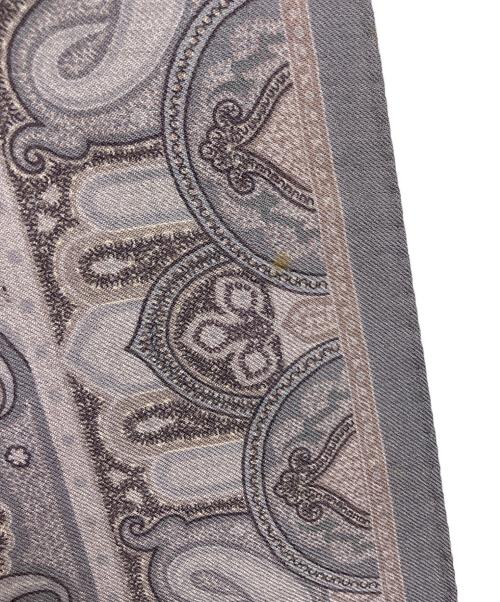 ETRO（エトロ）ETRO (エトロ) 大判ストール　イタリア製 グレー サイズ:実寸参照の古着・服飾アイテム