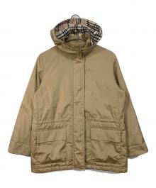 BURBERRY LONDON（バーバリーロンドン）の古着「ノバチェック ダウンジャケット　アウター」｜ベージュ