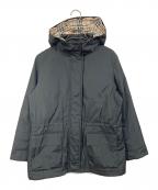 BURBERRYバーバリー）の古着「ノバチェックダウンジャケット　アウター」｜ブラック