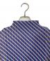PLEATS PLEASE (プリーツプリーズ) RIB PLEATS FEBRUARY  リブプリーツフェブラリー  ロングスリーブカットソー　ハイネックカットソー　デザイントップス　日本製 ベージュ×ブルー サイズ:03：12000円