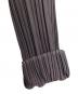 中古・古着 PLEATS PLEASE (プリーツプリーズ) ボーダープリーツカットソー　ロングスリーブカットソー　ハイネックカットソー　デザインカットソー　日本製 グレー×オレンジ サイズ:3：18000円