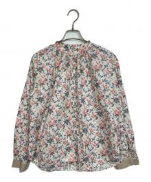 etre relie×Liberty Fabric（エトレリー×リバティーファブリック）の古着「花柄ブラウス　花柄シャツ　長袖シャツ　フラワープリント」｜ピンク