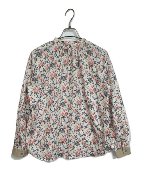 etre relie（エトレリー）etre relie (エトレリー) LIBERTY FABRIC (リバティーファブリック) 花柄ブラウス　花柄シャツ　長袖シャツ　フラワープリント ピンク サイズ:実寸参照の古着・服飾アイテム