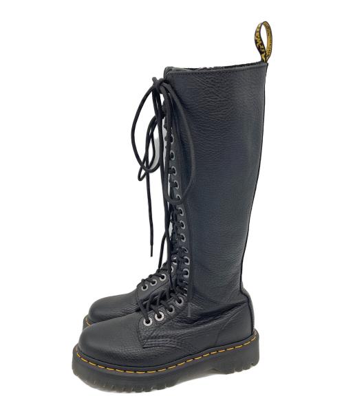 Dr.Martens（ドクターマーチン）Dr.Martens (ドクターマーチン) 20 ホール ブーツ　ロングブーツ　編み上げブーツ　レースアップブーツ ブラック サイズ:UK5の古着・服飾アイテム