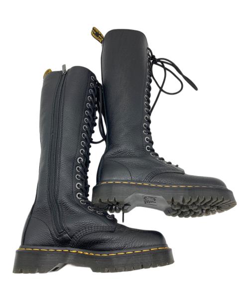 Dr.Martens（ドクターマーチン）Dr.Martens (ドクターマーチン) 20 ホール ブーツ　ロングブーツ　編み上げブーツ　レースアップブーツ ブラック サイズ:UK5の古着・服飾アイテム