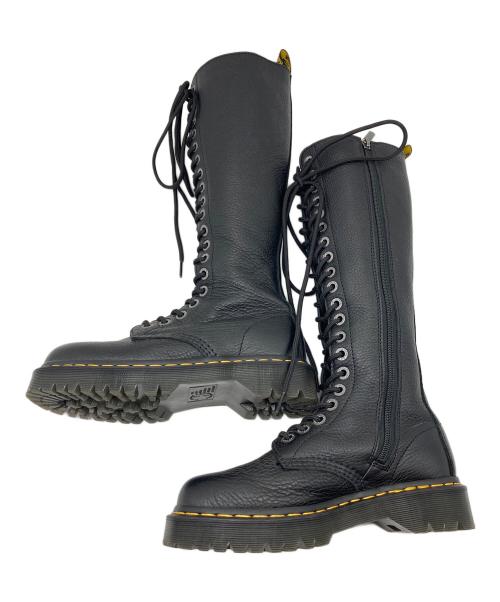 Dr.Martens（ドクターマーチン）Dr.Martens (ドクターマーチン) 20 ホール ブーツ　ロングブーツ　編み上げブーツ　レースアップブーツ ブラック サイズ:UK5の古着・服飾アイテム