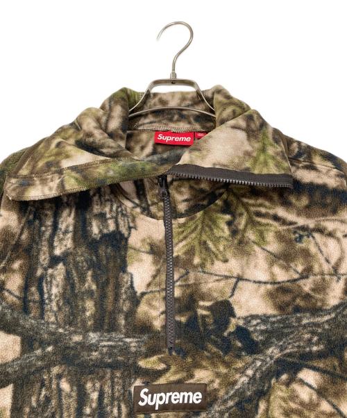 SUPREME（シュプリーム）Supreme (シュプリーム) 25FW リアルツリー POLARTEC FACE MASK HALF ZIP HOODED ブラウン サイズ:Mの古着・服飾アイテム