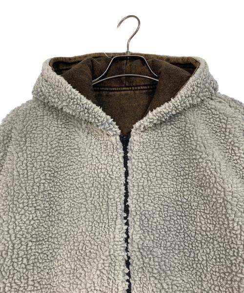 DIESEL（ディーゼル）DIESEL (ディーゼル) F-Ella フーディ　リバーシブル　ボアジャケット ブラウン サイズ:Sの古着・服飾アイテム