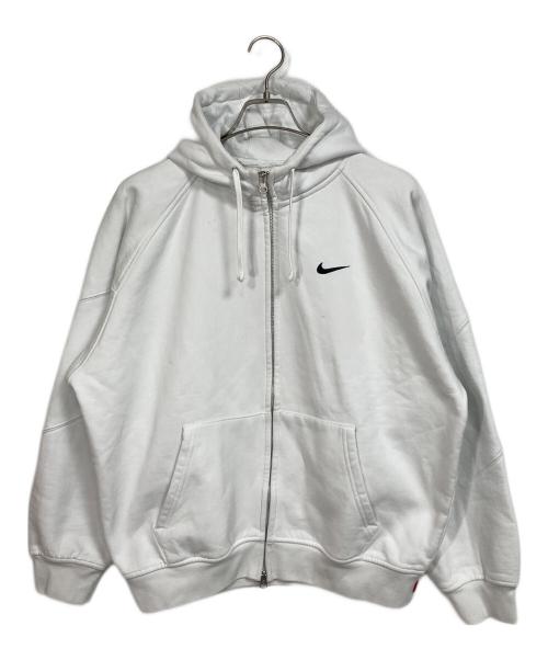 NIKE（ナイキ）NIKE (ナイキ) Supreme (シュプリーム) Zip Up Hooded Sweatshirt 25SS ホワイト サイズ: Mの古着・服飾アイテム