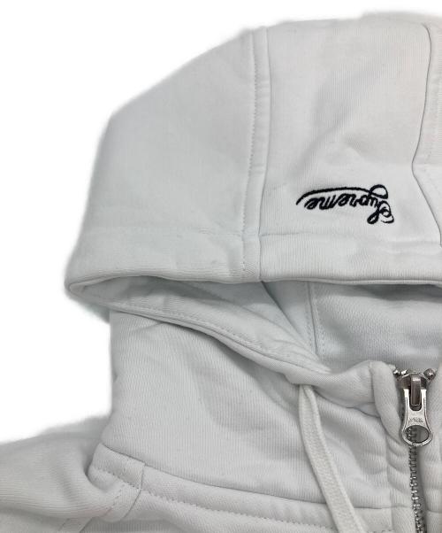 NIKE（ナイキ）NIKE (ナイキ) Supreme (シュプリーム) Zip Up Hooded Sweatshirt 25SS ホワイト サイズ: Mの古着・服飾アイテム