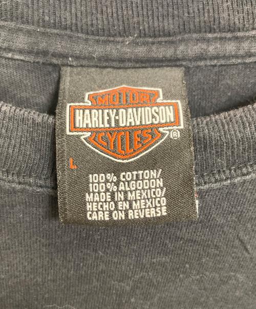 HARLEY-DAVIDSON（ハーレーダビッドソン）HARLEY-DAVIDSON (ハーレーダビッドソン) 【古着】プリントTシャツ　半袖カットソー　Tシャツ　Tee  メキシコ製 ブラック サイズ: Lの古着・服飾アイテム