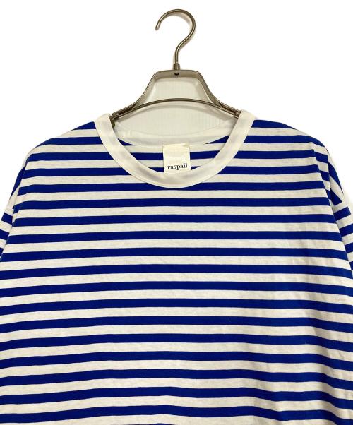 raspail（ラスパイユ）raspail (ラスパイユ) コットンボーダーTシャツ ホワイト×ブルー サイズ:FREEの古着・服飾アイテム