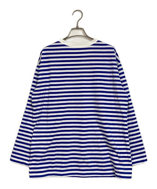 raspail（ラスパイユ）raspail (ラスパイユ) コットンボーダーTシャツ ホワイト×ブルー サイズ:FREEの古着・服飾アイテム