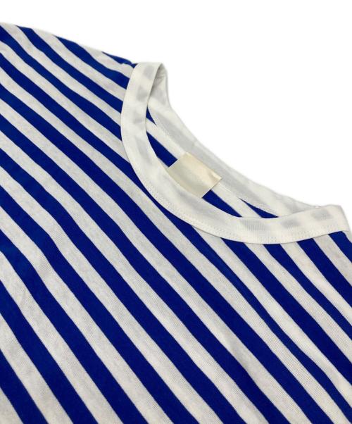 raspail（ラスパイユ）raspail (ラスパイユ) コットンボーダーTシャツ ホワイト×ブルー サイズ:FREEの古着・服飾アイテム