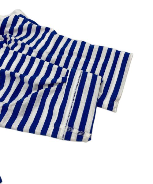 raspail（ラスパイユ）raspail (ラスパイユ) コットンボーダーTシャツ ホワイト×ブルー サイズ:FREEの古着・服飾アイテム