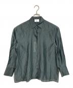 1er Arrondissementプルミエ アロンディスモン）の古着「シアーテンセルシャツ　長袖シャツ　26SS」｜グリーン