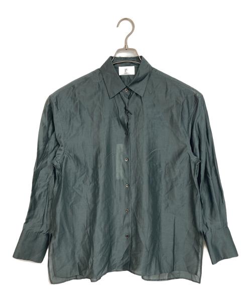 1er Arrondissement（プルミエ アロンディスモン）1er Arrondissement (プルミエ アロンディスモン) シアーテンセルシャツ　長袖シャツ　26SS グリーン サイズ:36 未使用品の古着・服飾アイテム
