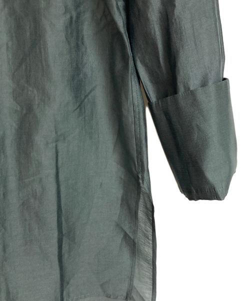 1er Arrondissement（プルミエ アロンディスモン）1er Arrondissement (プルミエ アロンディスモン) シアーテンセルシャツ　長袖シャツ　26SS グリーン サイズ:36 未使用品の古着・服飾アイテム