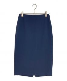 theory（セオリー）の古着「Admiral Crepe Pencil Skirt2 アドミラルクレープペンシルスカート セレモニー　オフィスカジュアル　日本製　25年モデル」｜ネイビー