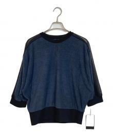 LANVIN（ランバン）の古着「ヴィンテージパイルカットソー　26SS」｜ネイビー
