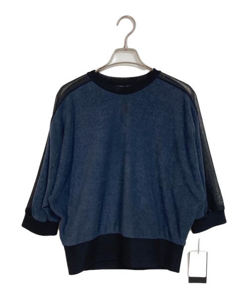 LANVIN（ランバン）LANVIN (ランバン) ヴィンテージパイルカットソー　26SS ネイビー サイズ:38 未使用品の古着・服飾アイテム