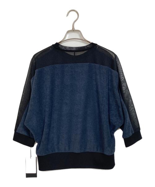 LANVIN（ランバン）LANVIN (ランバン) ヴィンテージパイルカットソー　26SS ネイビー サイズ:38 未使用品の古着・服飾アイテム