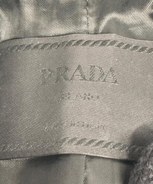 PRADA（プラダ）PRADA (プラダ) ツイードロングコート ブラック サイズ:40の古着・服飾アイテム