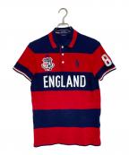 POLO RALPH LAURENポロ・ラルフローレン）の古着「イングランド ボーダーポロシャツ」｜ネイビー×レッド