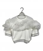 Bibilyビビィ）の古着「GISELLE TULLE KNIT  ジゼルチュールニット」｜ホワイト