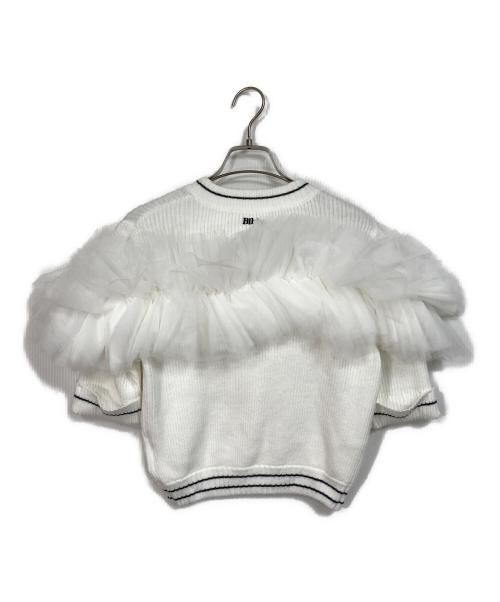 Bibily（ビビィ）Bibily (ビビィ) GISELLE TULLE KNIT  ジゼルチュールニット   ホワイト サイズ:FREEの古着・服飾アイテム