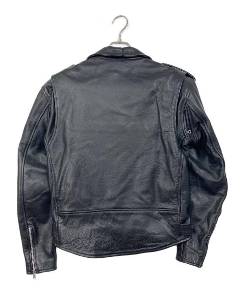 bp（ビーピー）BP (ビーピー) 水牛革ライダースジャケット ブラック サイズ:Lの古着・服飾アイテム