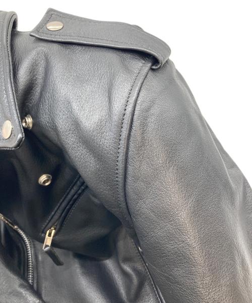 bp（ビーピー）BP (ビーピー) 水牛革ライダースジャケット ブラック サイズ:Lの古着・服飾アイテム