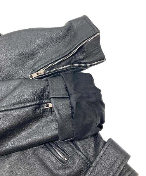 bp（ビーピー）BP (ビーピー) 水牛革ライダースジャケット ブラック サイズ:Lの古着・服飾アイテム