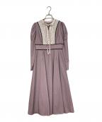 ）の古着「Orangerie Dot Long Dress ドットワンピース　」｜パープル