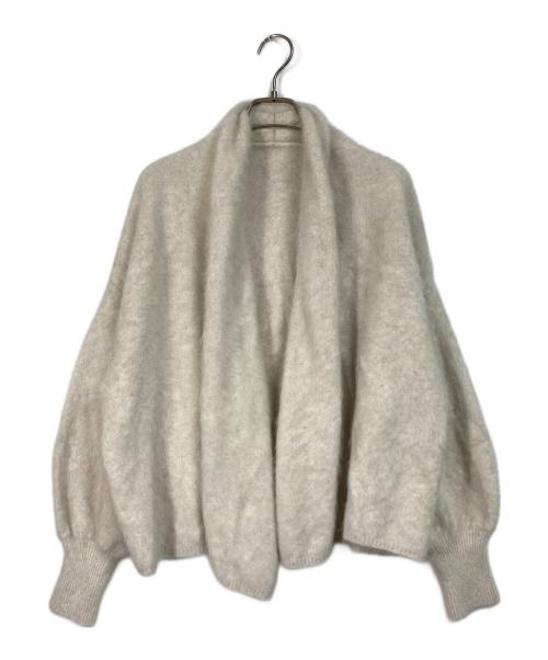 Noble（ノーブル）Noble (ノーブル) FOX/Caファーニットカーディガン ベージュ サイズ:実寸参照の古着・服飾アイテム