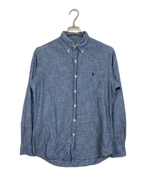 POLO RALPH LAUREN（ポロ・ラルフローレン）POLO RALPH LAUREN (ポロ・ラルフローレン) シャンブレーシャツ　長袖シャツ　ポニー刺繍 インディゴ サイズ:Sの古着・服飾アイテム