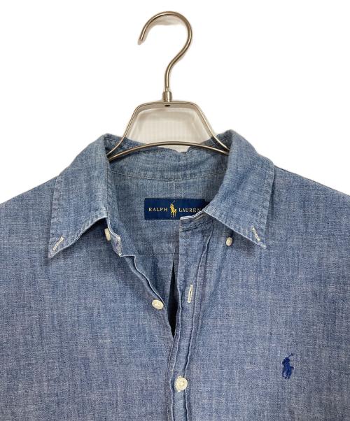 POLO RALPH LAUREN（ポロ・ラルフローレン）POLO RALPH LAUREN (ポロ・ラルフローレン) シャンブレーシャツ　長袖シャツ　ポニー刺繍 インディゴ サイズ:Sの古着・服飾アイテム