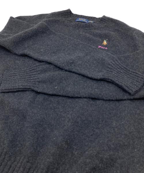 POLO RALPH LAUREN（ポロ・ラルフローレン）POLO RALPH LAUREN (ポロ・ラルフローレン) ミニポニー刺繍ニット グレー サイズ:XSの古着・服飾アイテム