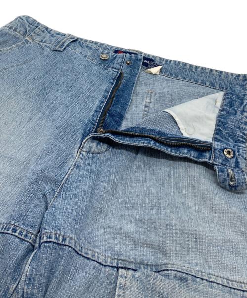 SOURCE JEANS（ソースジーンズ）SOURCE JEANS (ソースジーンズ) デニムハーフパンツ ブルー サイズ:40の古着・服飾アイテム