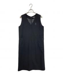 MARY QUANT（マリークヮント）の古着「MQロゴジャンスカ ワンピース　ロングワンピース」｜ブラック