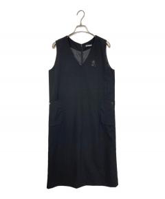 中古・古着通販】chi.wata (チワタ) ロングジレワンピース ブラック