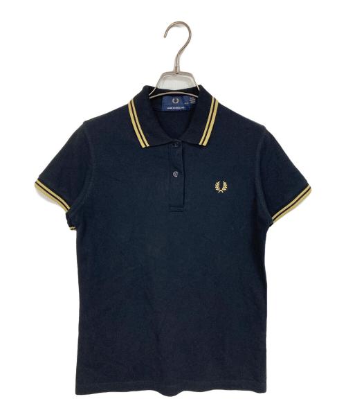 FRED PERRY（フレッドペリー）FRED PERRY (フレッドペリー) ポロシャツ　半袖シャツ　ワンポイント刺繍　イングランド製 ブラック サイズ:UK12（実寸参照）の古着・服飾アイテム