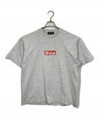 WIND AND SEAウィンダンシー）の古着「Tabloid THE SEA S/S Tee  タブロイドザシーショートスリーブティー 半袖カットソー　Tシャツ」｜グレー