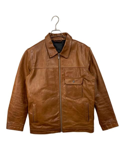 JACKROSE（ジャックローズ）JACKROSE (ジャックローズ) ホースハイド シングル レザージャケット ブラウン サイズ:5の古着・服飾アイテム