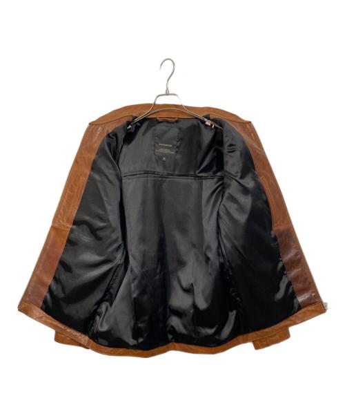 JACKROSE（ジャックローズ）JACKROSE (ジャックローズ) ホースハイド シングル レザージャケット ブラウン サイズ:5の古着・服飾アイテム