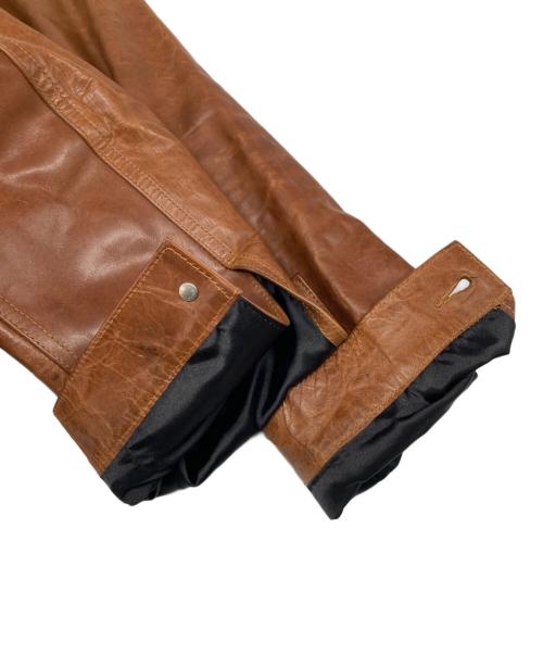 JACKROSE（ジャックローズ）JACKROSE (ジャックローズ) ホースハイド シングル レザージャケット ブラウン サイズ:5の古着・服飾アイテム